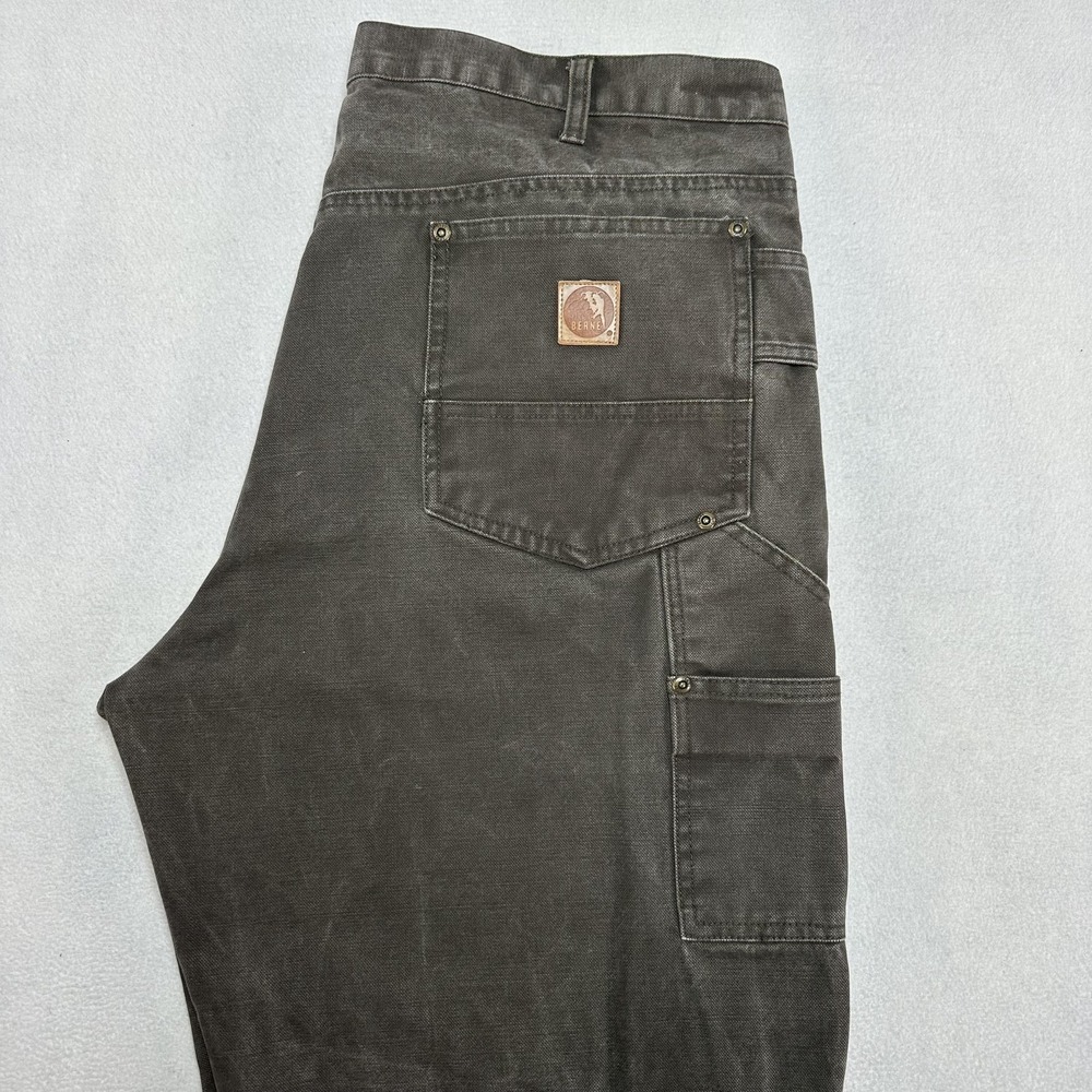 Berne Workwear Jeans Mens 38x34 Gray Regular Straight Canvas Carpenter Pants - Picture 7 of 14
